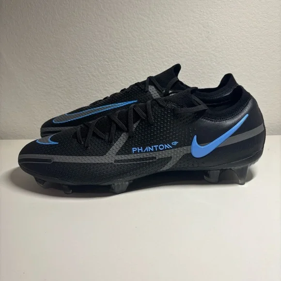 NEW NIKE Phantom GT2 Elite FG Black Iron Grey Soccer Cleats Mens Size 11.5